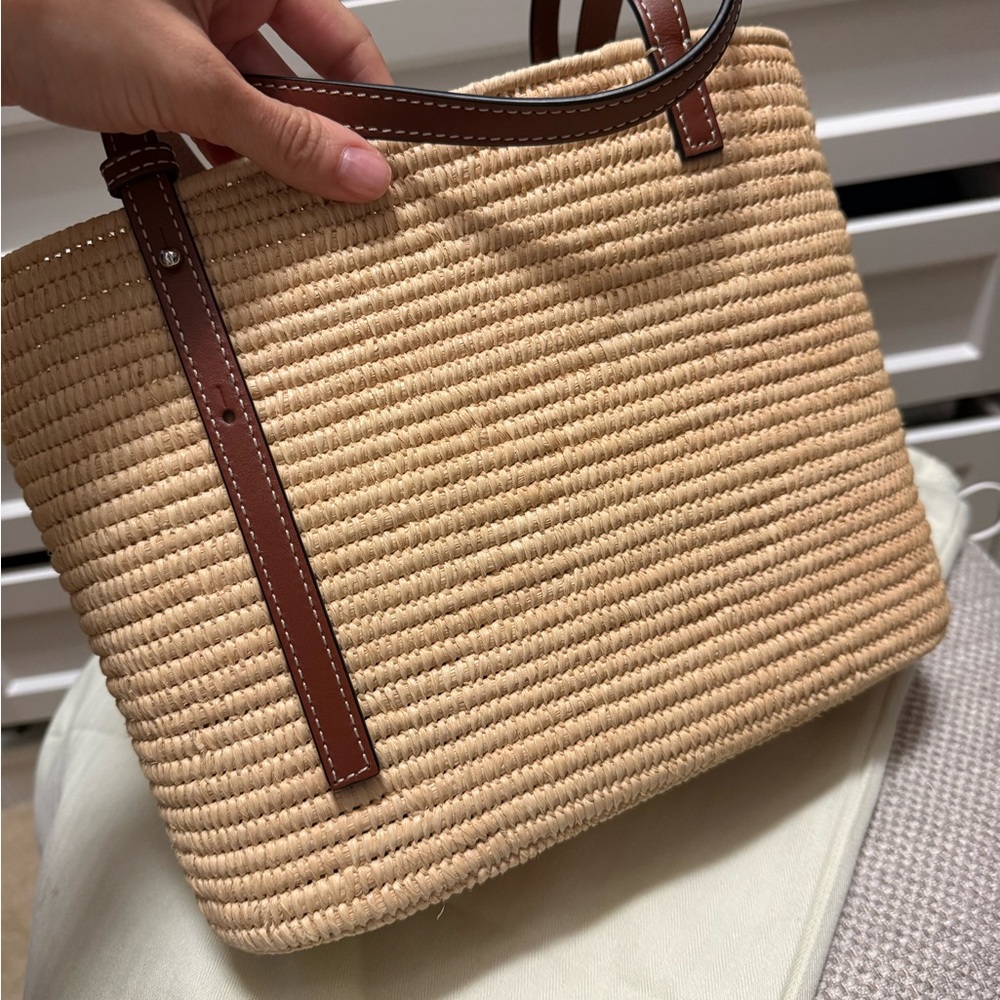 LOEWE
Raffia Small Square Basket Tote Bag Natural Tan - Picture 5 of 7